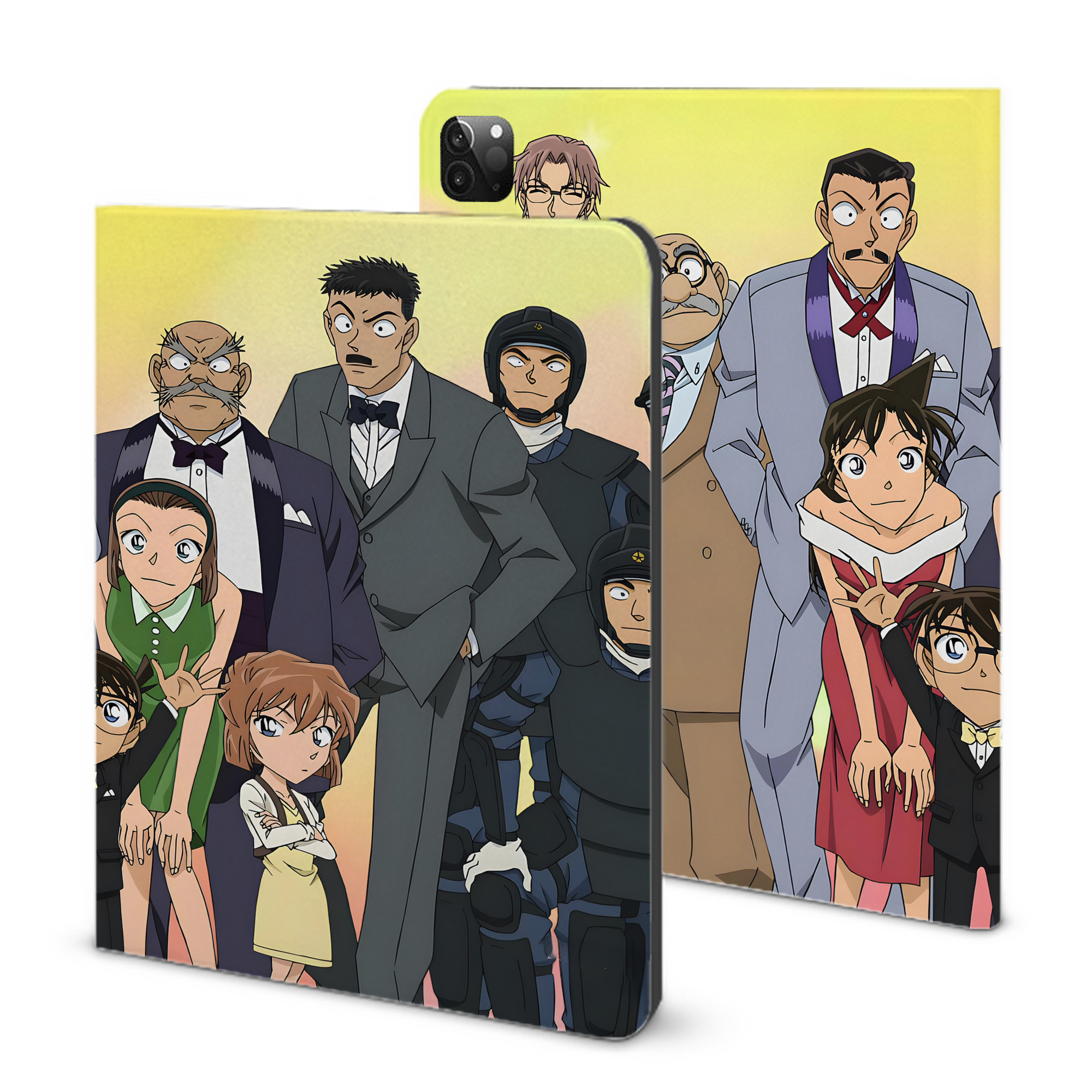 （画像用） 名探偵コナン Detective Conan IPadケース ペンホルダー付き ブックスタイルデザイン